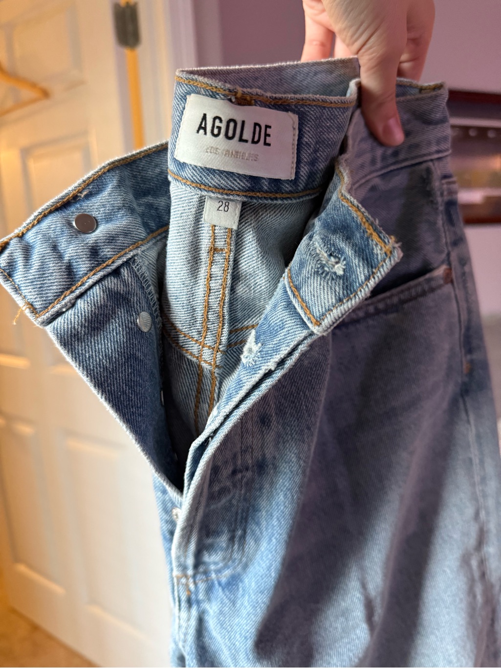 Agolde Lana Straight Jeans In Riptide 28